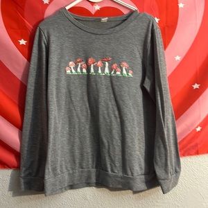 It’s gray has mushrooms on it